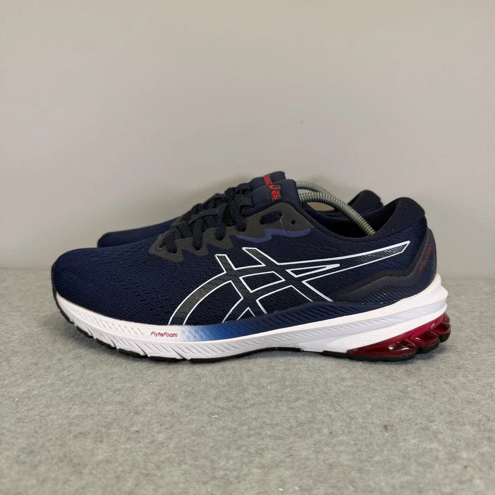 Asics GT-1000 11 Mens Shoes Size 8 Extra Wide Navy Blue Running Sneaker 1011B356